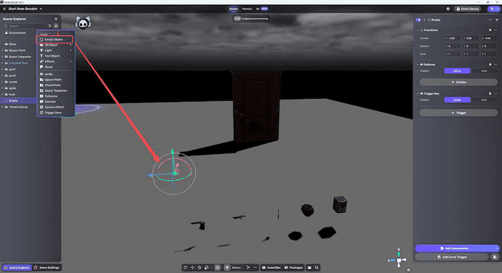 Create empty object