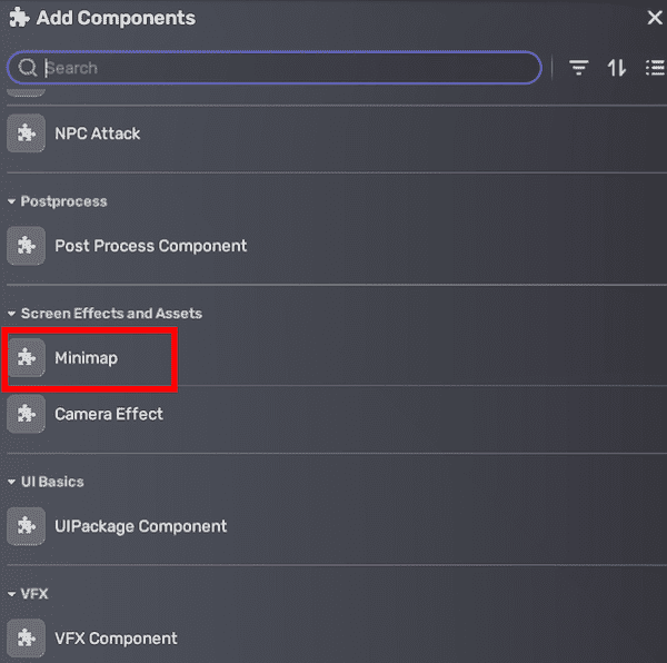 Add minimap component