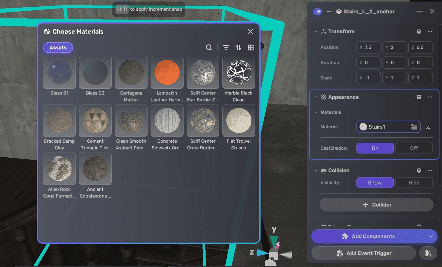 Change material