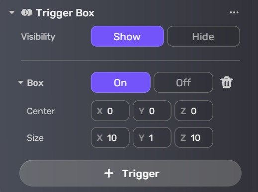 Configure-trigger-box