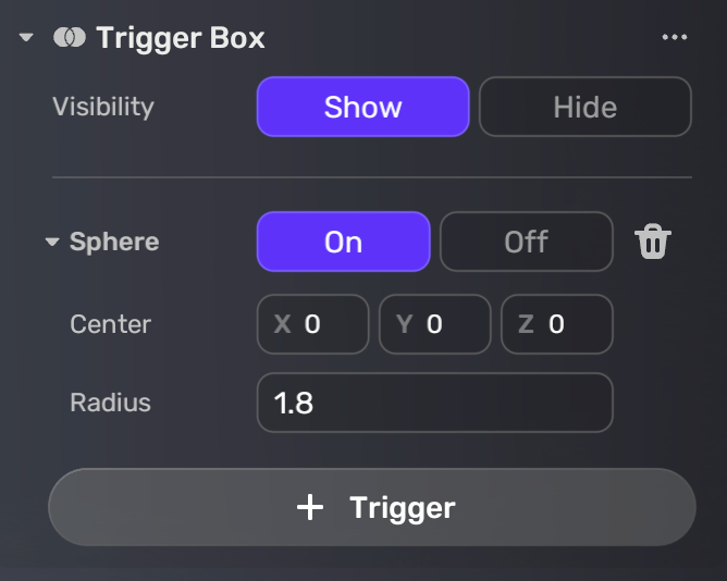 Add sphere trigger