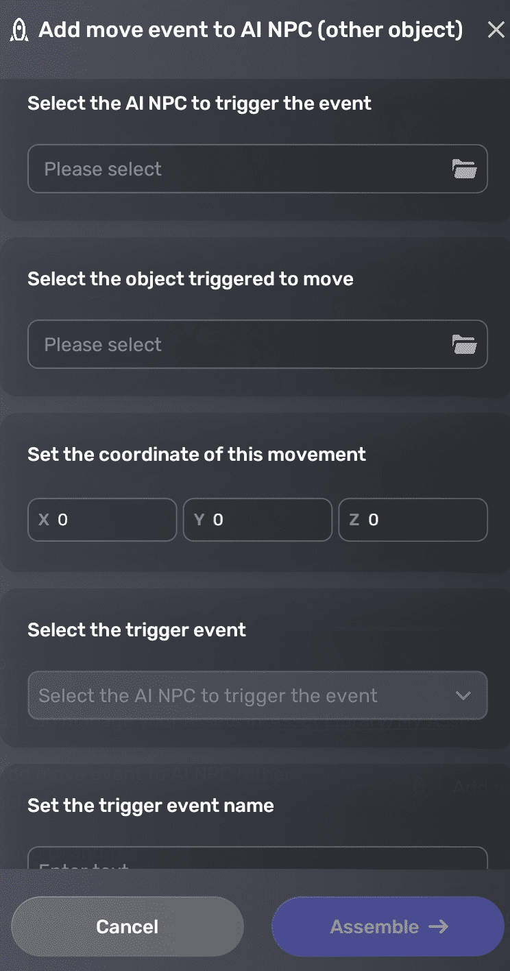 Create move event