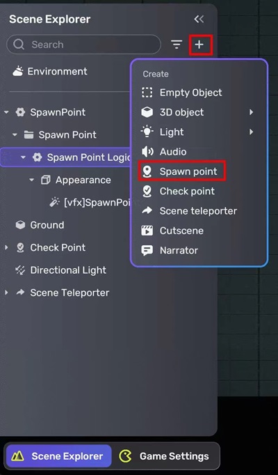 Add spawn point