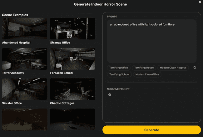 fill in indoor scene prompt