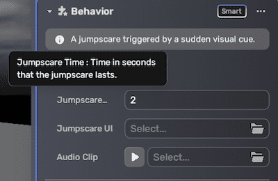 UI jumpscare behavior