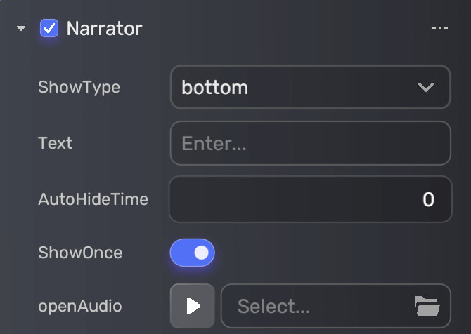 Narrator component