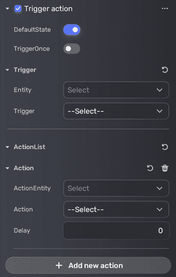 trigger action component