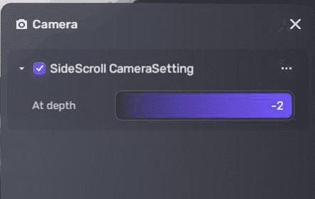 Adjust depth on the z-axis