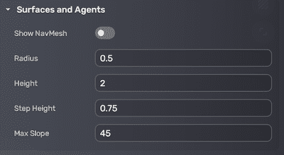 可行走表面与代理