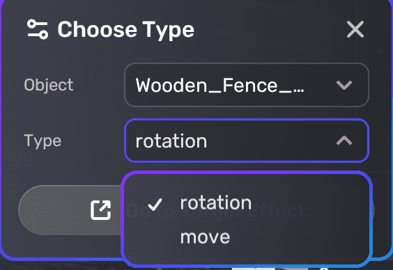 choose trigger effect type