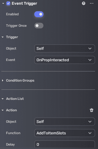 配置事件触发器