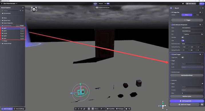 Configure Event Trigger on Collectibles