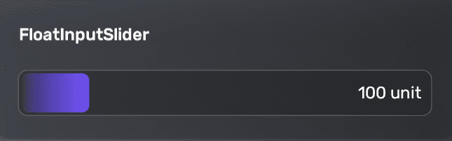 Float input slider