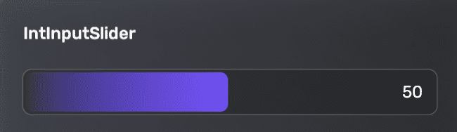 Int input slider