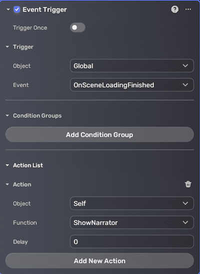 添加事件触发器