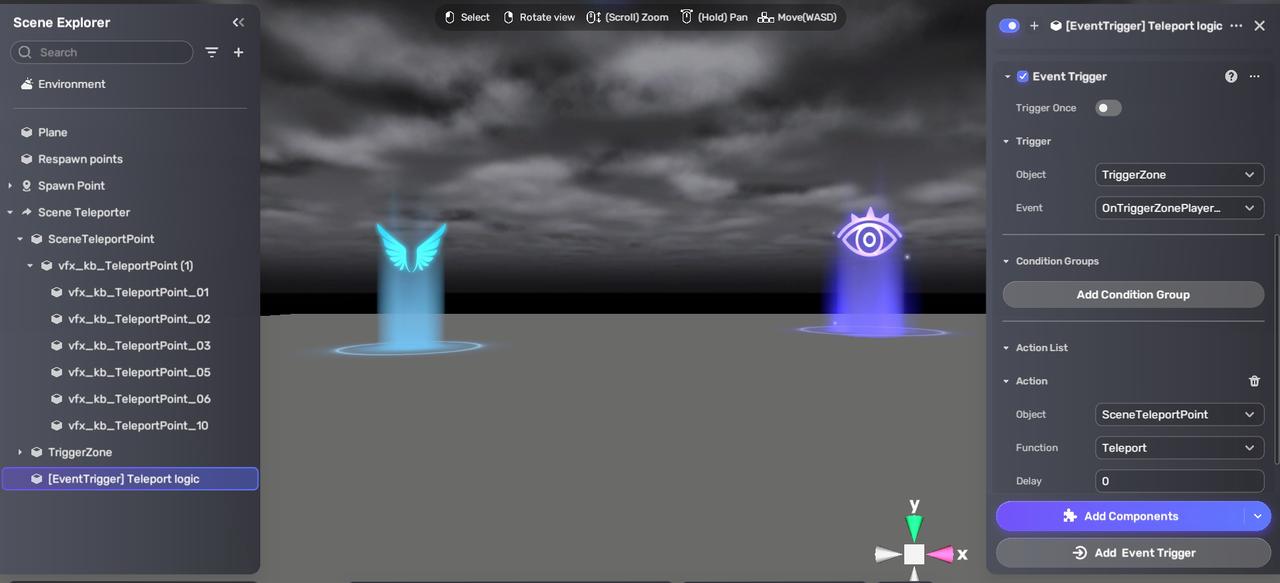 场景传送门逻辑