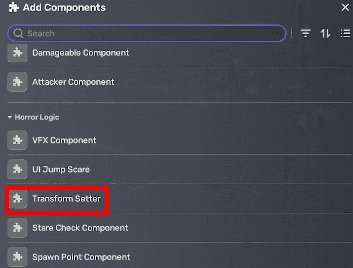 添加 Transform Setter