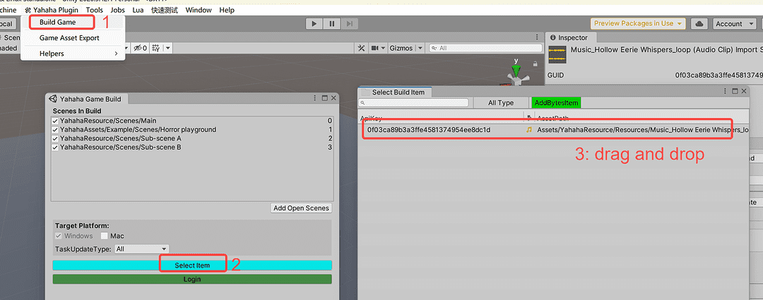 添加音频到资源项